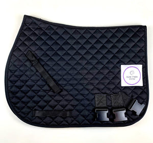Horse Training Bands - All purpose saddle pad with clippable resistance bands