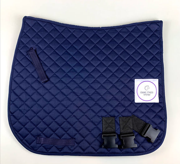Horse Training Bands - Dressage saddle pad with clippable resistance bands